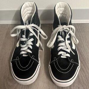 Vans Black and White High-Top Sneakers